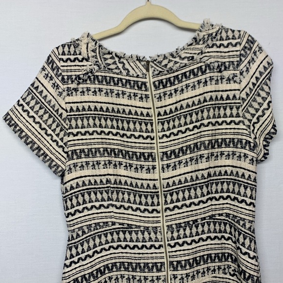 Banana Republic Black and Cream Geometric Dress - Picture 8 of 9